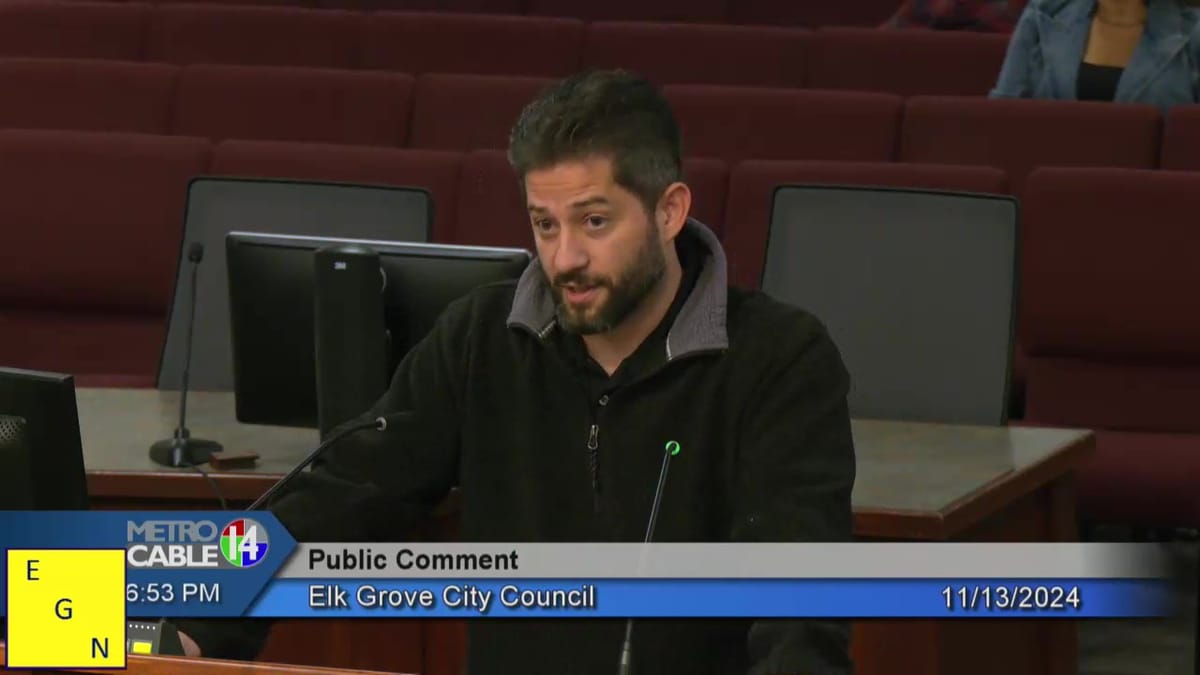 An Elk Grove citizen criticizes mayor, city council's 300% pay raise