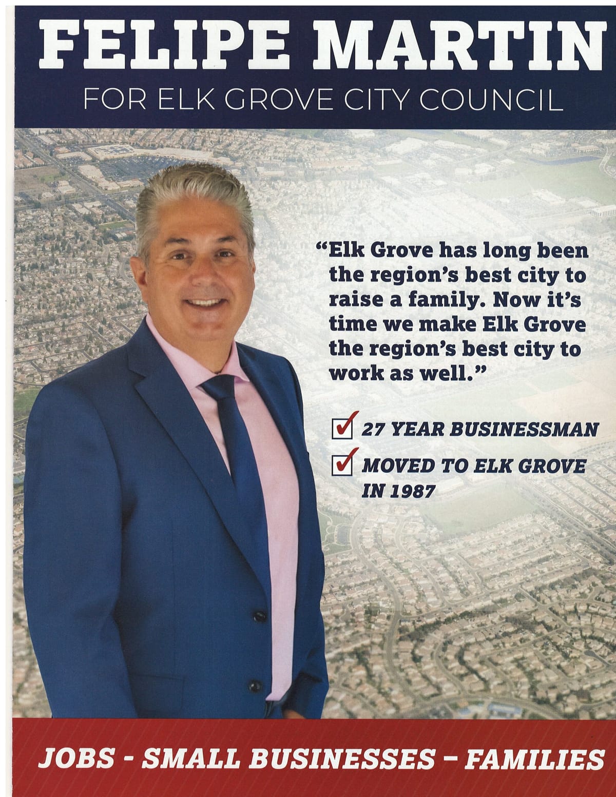 District 2 Elk Grove City Council candidate Martin’s first mailer arrives