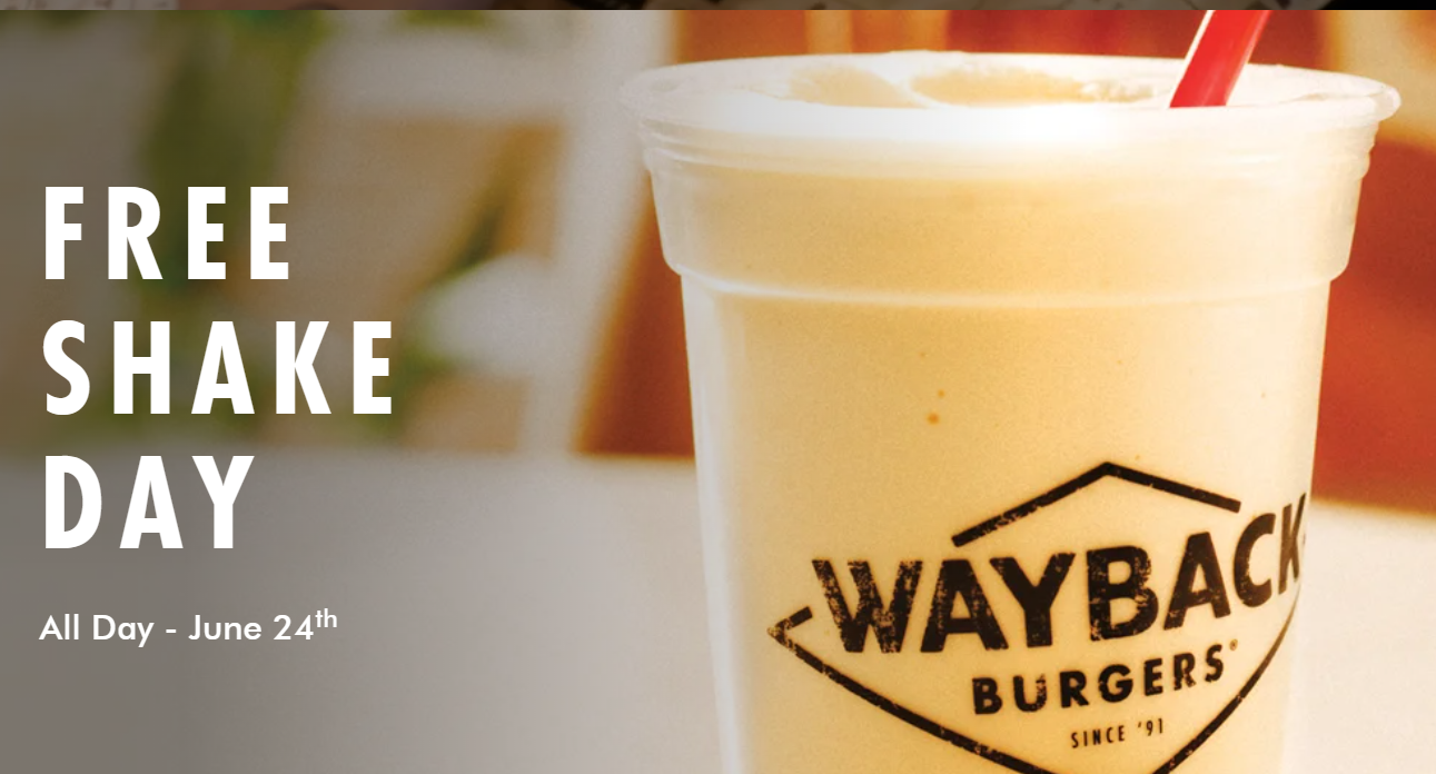 Wayback Burgers offering free 12 oz. vanilla shake to first Saturday of Summer