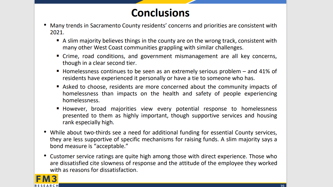 Majority of residents believe the Sacramento County is headed in the wrong direction