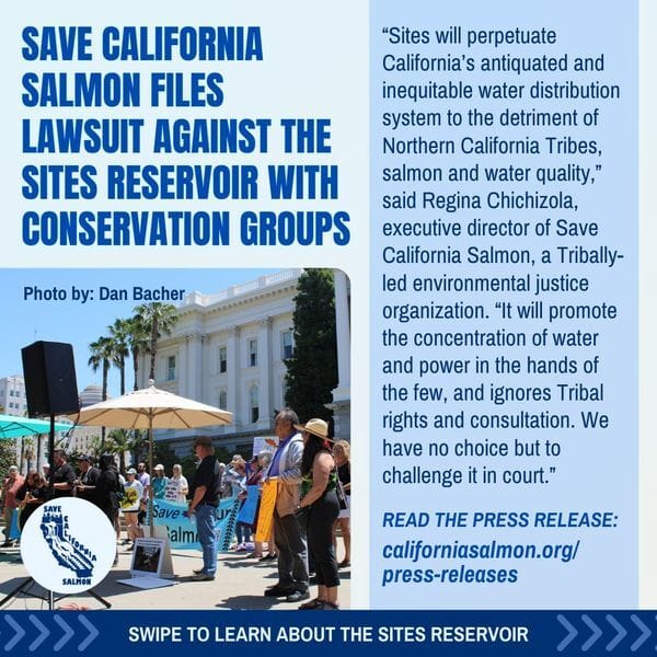 Conservation groups file lawsuit against the environmentally destructive Sites Reservoir