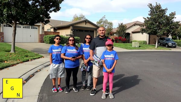 With volunteer and family support, Bermudez continues daily Elk Grove City Council District 4 canvassing