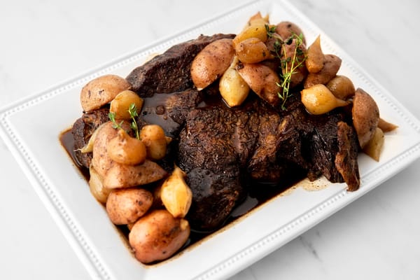 Balsamic Pot Roast with Pearl Onions