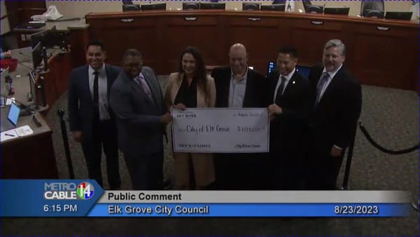 Wilton Rancheria’s Sky River Casino presents ceremonial $1 million check to Elk Grove