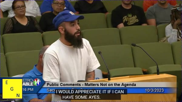 Sacramento City Council member sleeping during a meeting