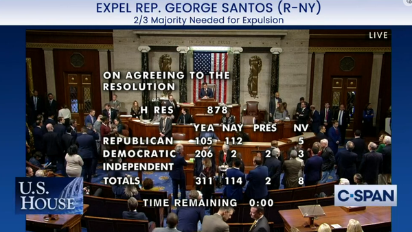 Historic Expulsion of George Santos from U.S. Congress Amidst Divided Political Landscape