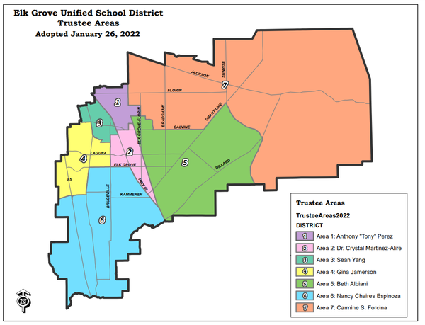 The city of Rancho Cordova is served by parts of the Elk Grove School District.